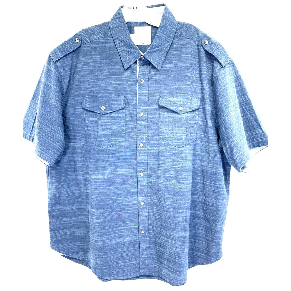 Alexander Julian Colours  Mens Sz 2XL Blue Button Up Shirt (I5) NWTs